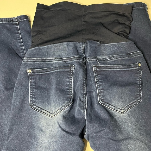 Blue Savvy Women's Maternity Waistband Jeans Pants - Picture 3 of 4